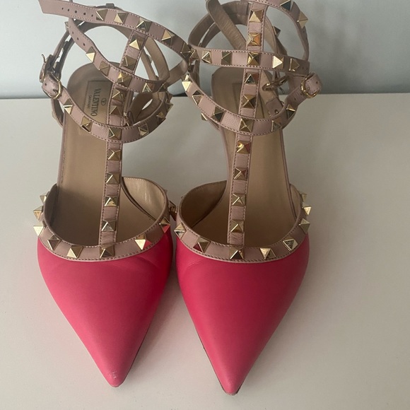 Valentino pink kitten heel rock stud - Picture 3 of 8